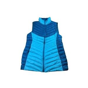 Lands' End Wanderweight Down Gilet Long Vest Women's Size Large Puffer Packable